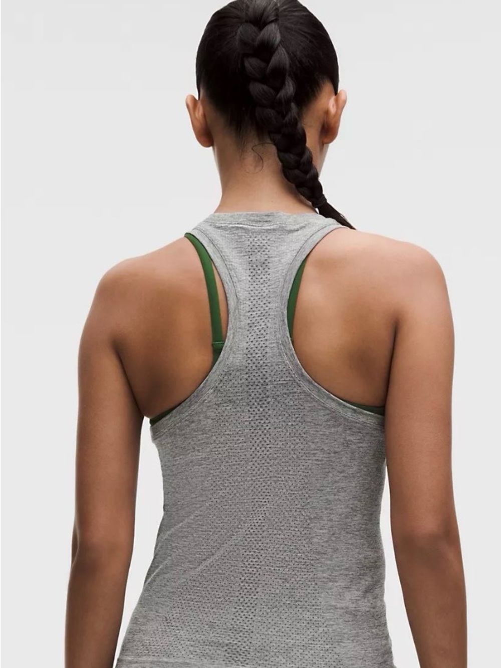 Lululemon heather grey swiftly tech racerback tank top size 6